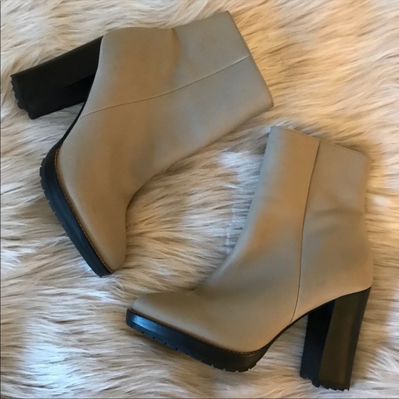 Lord & Taylor Shoes - Lord & Taylor Beige Heeled Booties